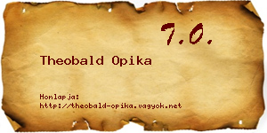 Theobald Opika névjegykártya